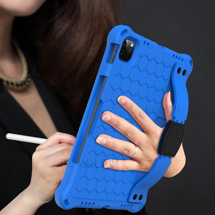Honeycomb Texture EVA Tablet Hybrid Tablet Case for iPad Pro 11-inch (2020)/(2018) - Blue/Black-4