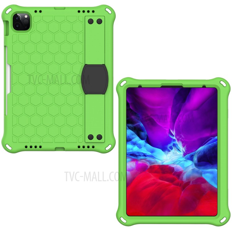Honeycomb Texture EVA Tablet Hybrid Tablet Case for iPad Pro 11-inch (2020)/(2018) - Green/Black-1