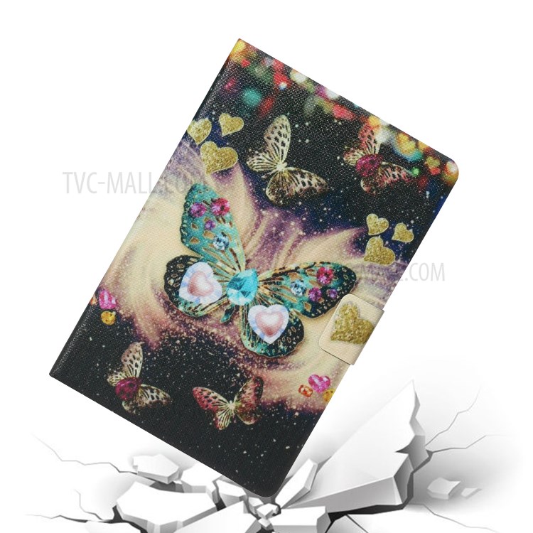 Characteristic Patterned Leather Stand Tablet Cover for iPad Air 2/(2013)/iPad 9.7-inch (2017)/(2018) - Butterflies-5