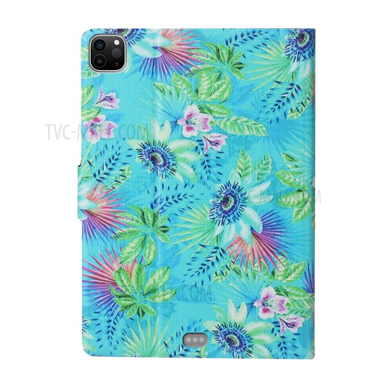 Pattern Printing Card Slots Flip Leather Tablet Cover for iPad Pro 11-inch (2020)/(2018) - Flowers-3