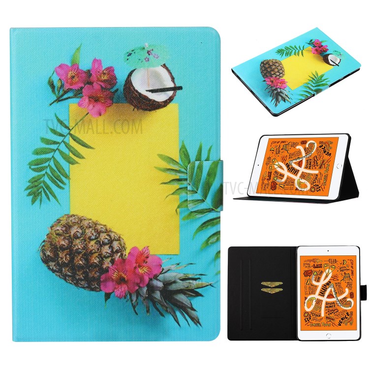 Pattern Printing Card Slots Flip Leather Tablet Shell for iPad Mini (2019) 7.9 inch/Mini 4/Mini 3/Mini 2/Mini - Fruit-1