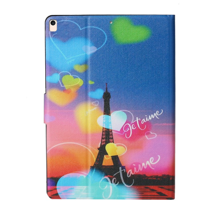 Pattern Imprimer Carte Slots Flip Leather Tablet Cover Pour Ipad Air 10,5 Pouces (2019) / Ipad 10.2 (2021) / (2020) / (2019) - Tour Eiffel-3