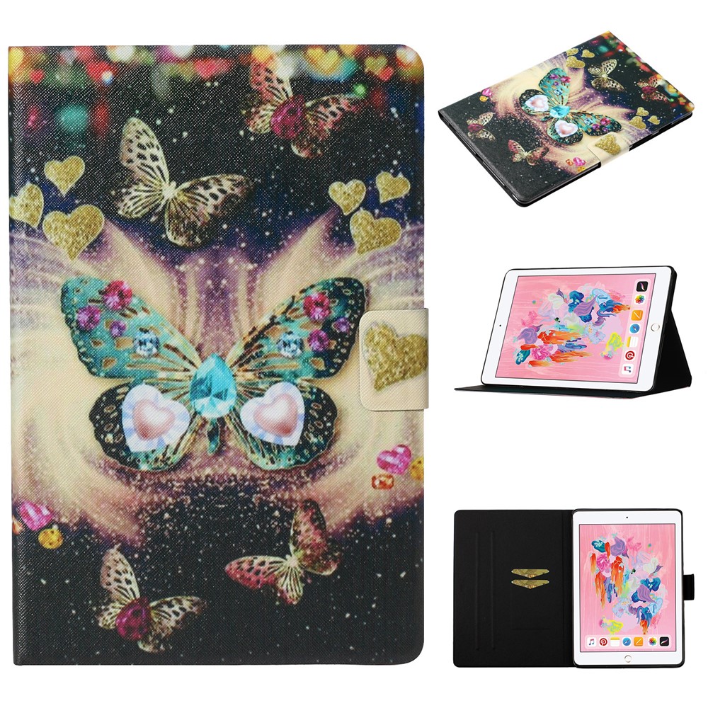 Pattern Printing Card Slots Flip Leather Tablet Cover for iPad Air 10.5 inch (2019)/iPad 10.2 (2019) - Butterflies-1