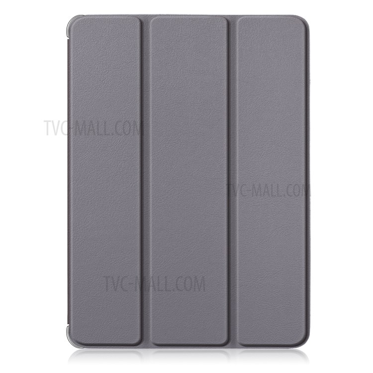 Litchi Skin PU Leather Tri-fold Stand Tablet Cover for iPad Pro 12.9-inch (2020) - Grey-6