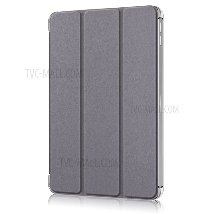 Litchi Skin PU Leather Tri-fold Stand Tablet Cover for iPad Pro 12.9-inch (2020) - Grey-8