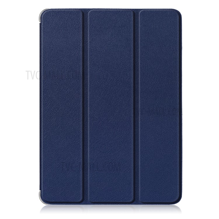 Litchi Skin PU Leather Tri-fold Stand Tablet Cover for iPad Pro 12.9-inch (2020) - Blue-6
