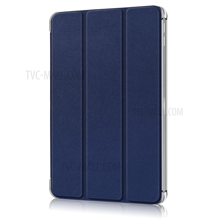Litchi Skin PU Leather Tri-fold Stand Tablet Cover for iPad Pro 12.9-inch (2020) - Blue-8