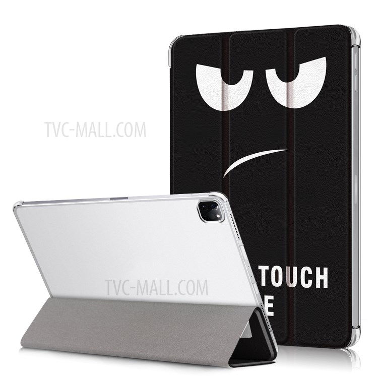 Pattern Printing Tri-fold Stand Leather Auto Wake/Sleep Tablet Case for iPad Pro 12.9-inch (2020)/(2018) - Don't Touch Me-1