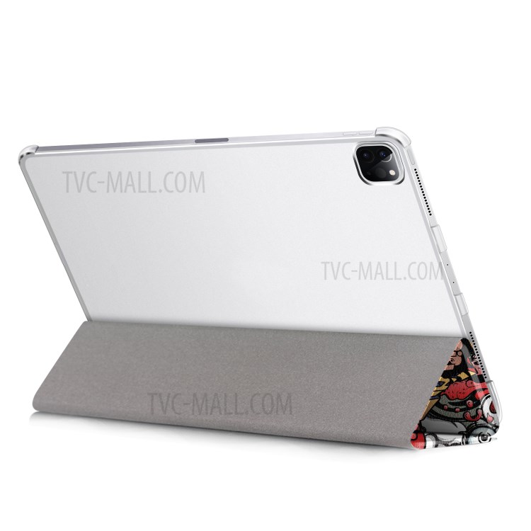 Pattern Printing Tri-fold Stand Leather Auto Wake/Sleep Tablet Case for iPad Pro 12.9-inch (2020)/(2018) - Cartoon Graffiti-10