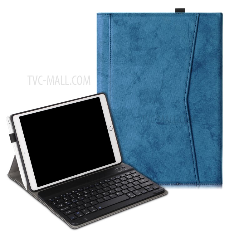 PU Leather + TPU Tablet Protective Cover for iPad Air 10.5 inch (2019)/iPad Pro 10.5-inch (2017) - Dark Blue-1