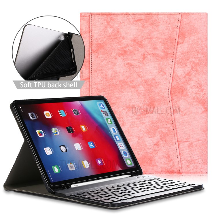 PU Leather + TPU Tablet Cover Case for iPad Pro 11-inch (2020)/iPad Pro 11-inch (2018) - Pink-1