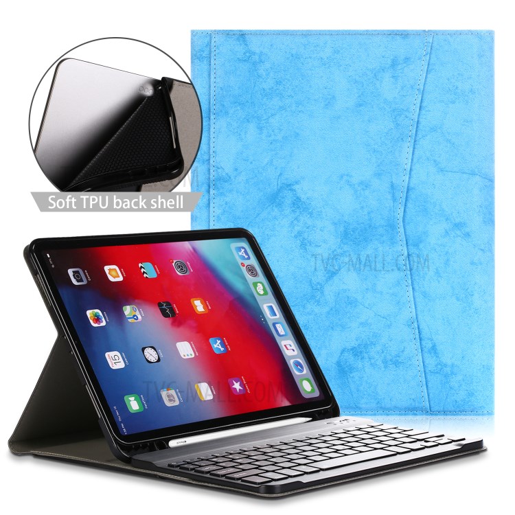 PU Leather + TPU Tablet Cover Case for iPad Pro 11-inch (2020)/iPad Pro 11-inch (2018) - Sky Blue-1