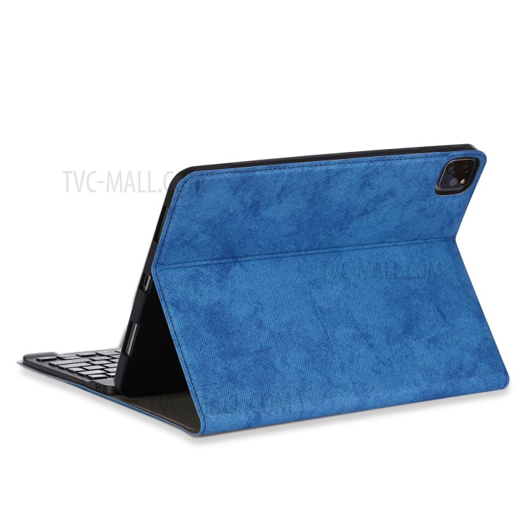 PU Leather + TPU Tablet Cover Case for iPad Pro 11-inch (2020)/iPad Pro 11-inch (2018) - Dark Blue-6