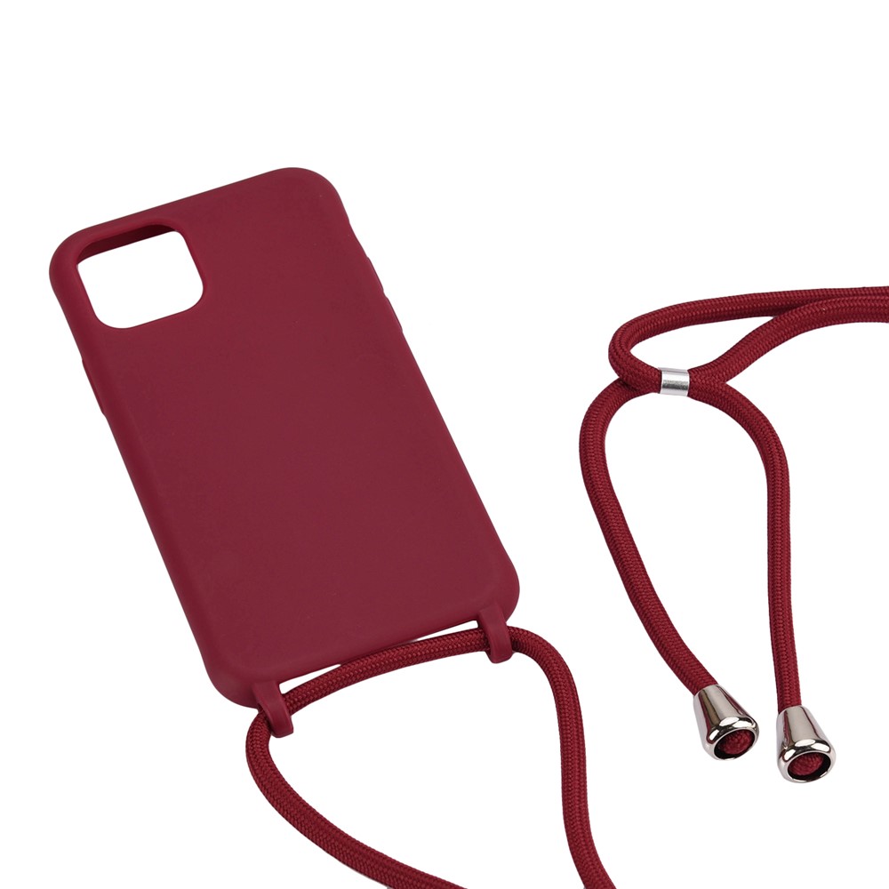 Caixa de Telefone Soft TPU Com Pulseira Multifuncional Para o Iphone 11 Pro 5,8 Polegadas de Acessório de Telefone Celular - Vermelho