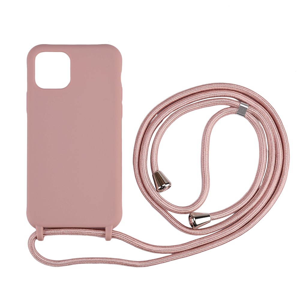 Soft TPU Case Phone Case with Multi-function Strap for iPhone 11 Pro 5.8-inch - Deep Pink-1