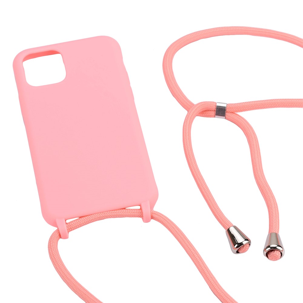 Soft TPU Case Phone Case with Multi-function Strap for iPhone 11 6.1-inch - Pink-2