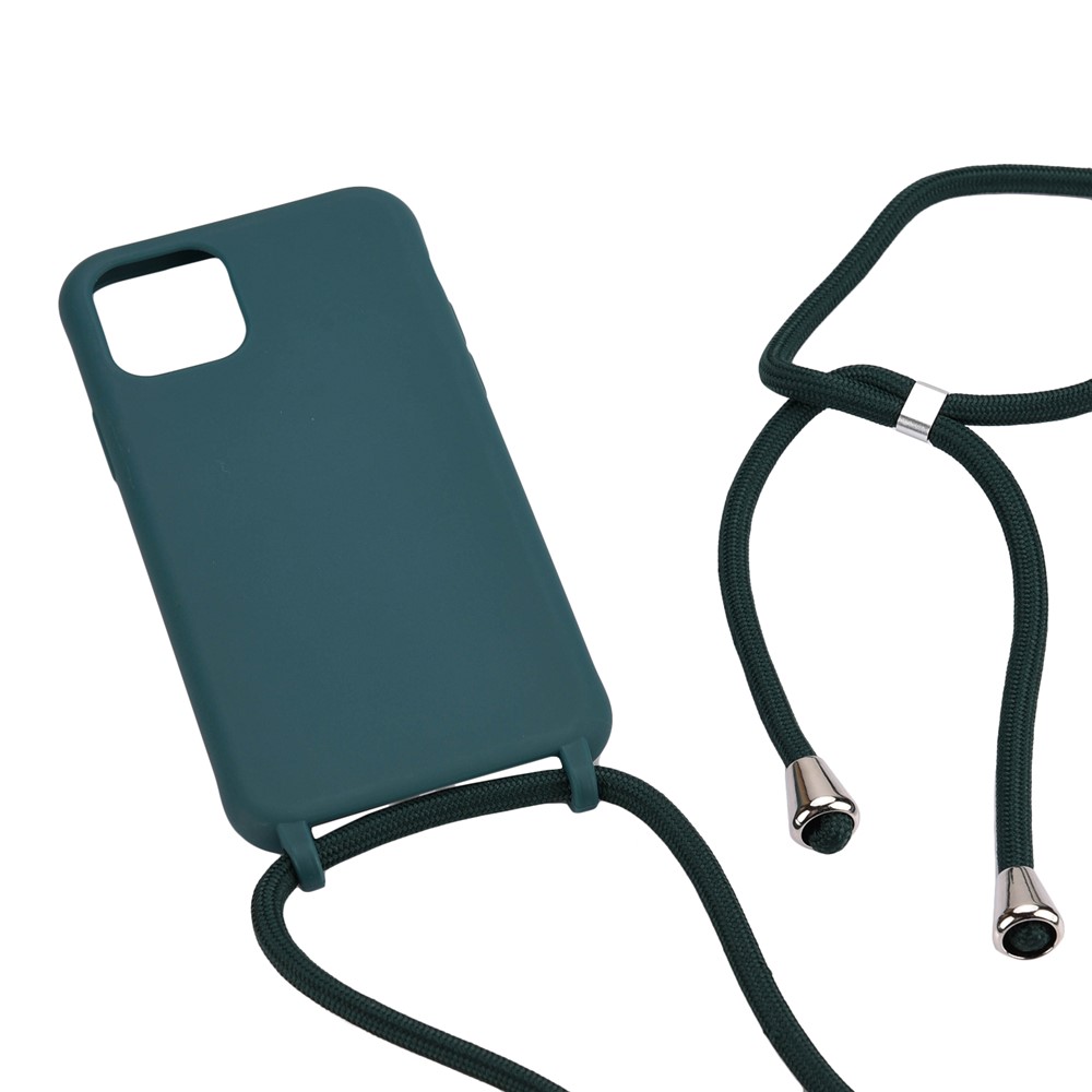 Soft TPU Case Phone Case with Multi-function Strap for iPhone 11 6.1-inch - Green-2
