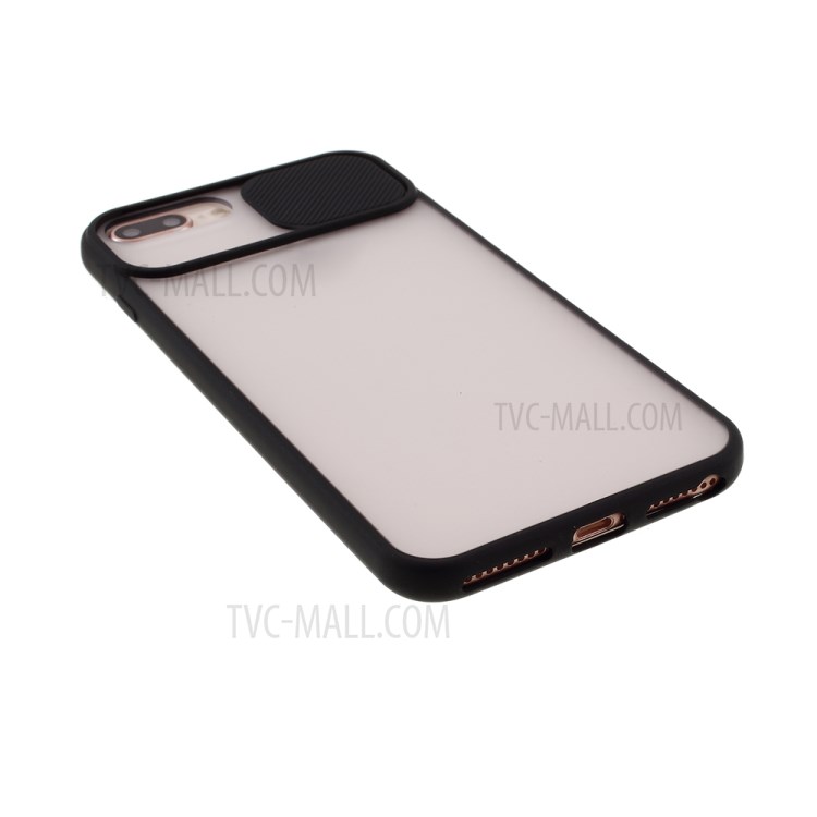 Pc-pc + TPU Combo Téléphone Avec la Couverture de Protection Des Cameries Slide Pour L'iphone 8 Plus / 7 Plus 5,5 Pouces - le Noir