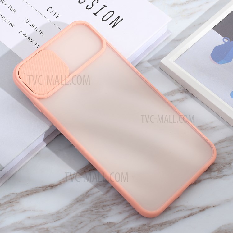 Matte PC + TPU Combo Phone Case with Slide Camera Protection Cover for iPhone 8 Plus/7 Plus 5.5 inch - Pink-3