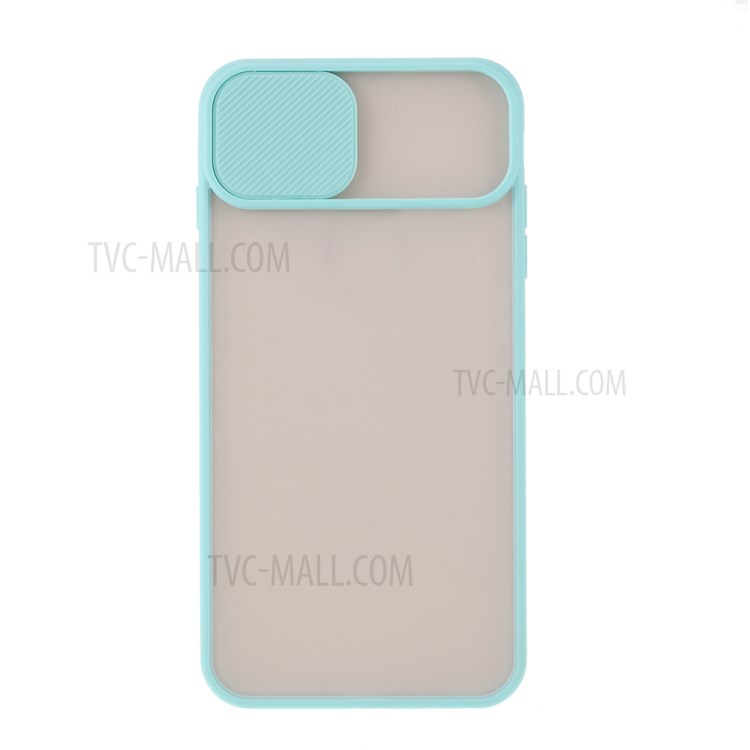 Matte PC + TPU Combo Phone Case with Slide Camera Protection Cover for iPhone 8 Plus/7 Plus 5.5 inch - Cyan-2
