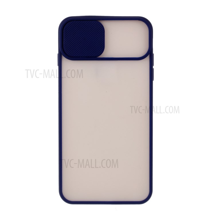 Caja Del Teléfono Combinado Mate PC + TPU Con La Cubierta De Protección De La Cámara De Diapositivas Para El Iphone 8 Más / 7 Más 5,5 Pulgadas - Azul-2