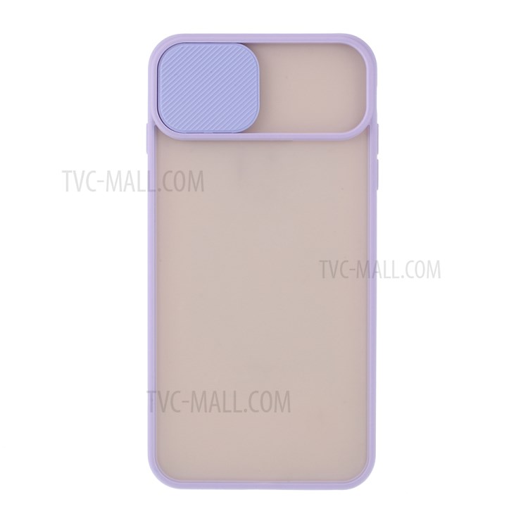 Matte PC + TPU Combo Phone Case with Slide Camera Protection Cover for iPhone 8 Plus/7 Plus 5.5 inch - Purple-2