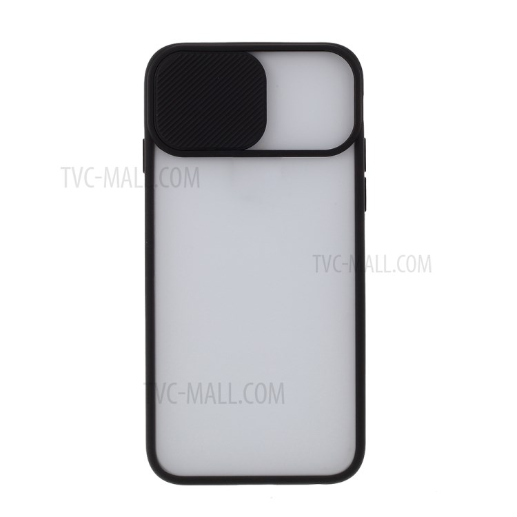 Matte PC + TPU Phone Shell with Slide Camera Cover for iPhone SE (2nd Generation)/8/7 - Black-2