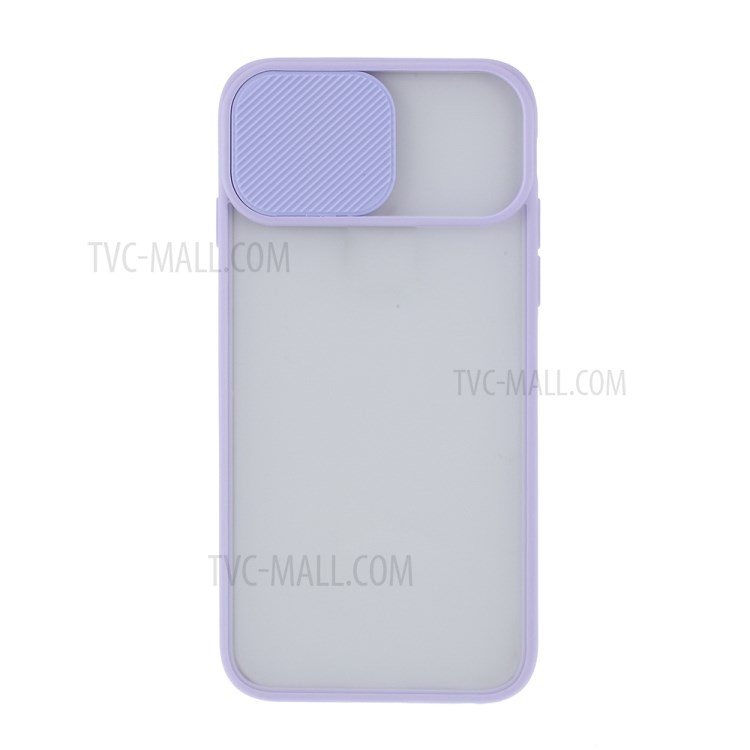 Matte PC + TPU Phone Shell with Slide Camera Cover for iPhone SE (2nd Generation)/8/7 - Purple-2