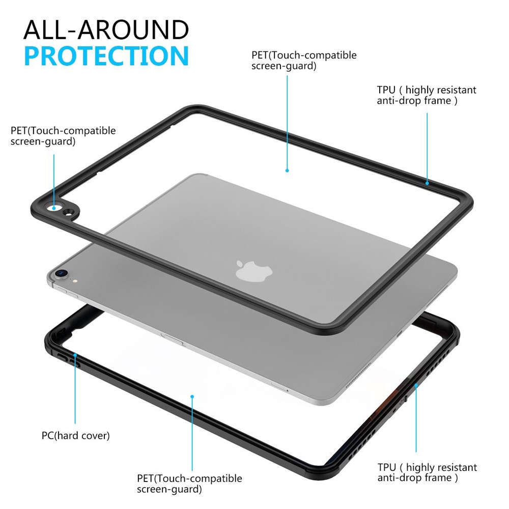 IP68 Waterproof Drop-proof Dust-proof Tablet Protective Cover for iPad Pro 12.9-inch (2018)-6