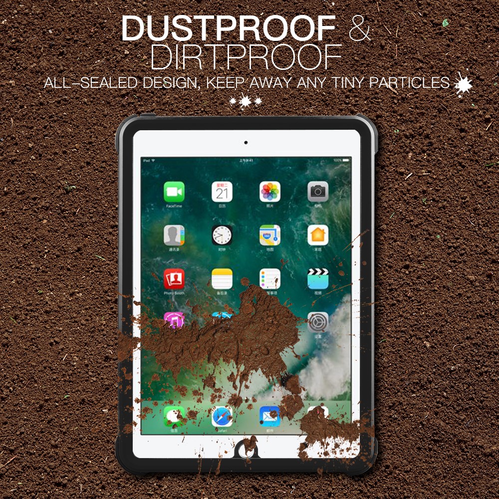 IP68 Waterproof Drop-proof Dust-proof Tablet Cover for iPad Air (2013)/iPad 9.7-inch (2018) A1893 A1954 / (2017) A1822-5