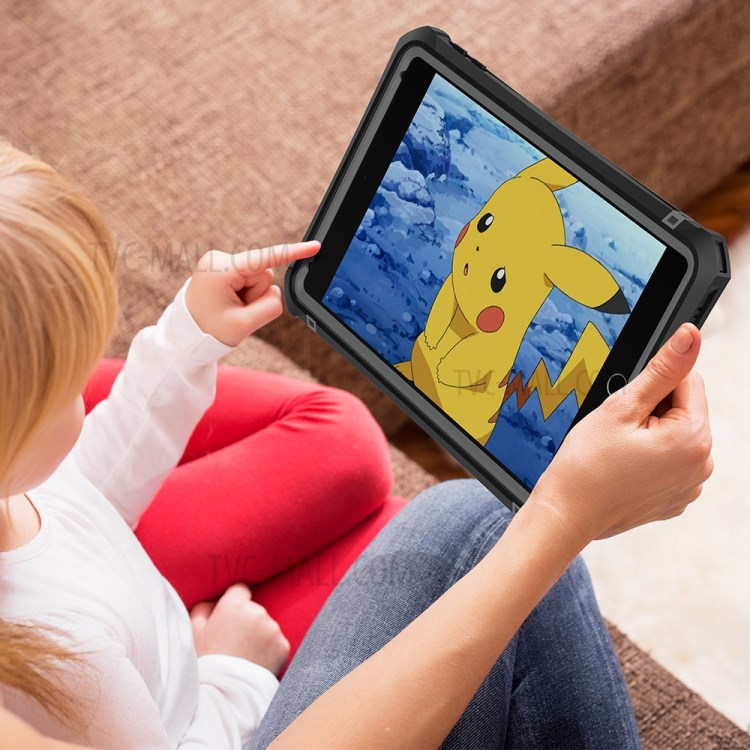 Waterproof Drop-proof Dust-proof Kickstand Tablet Cover with Pencil Holder for iPad mini (2019) 7.9 inch/4/3/2/1-11