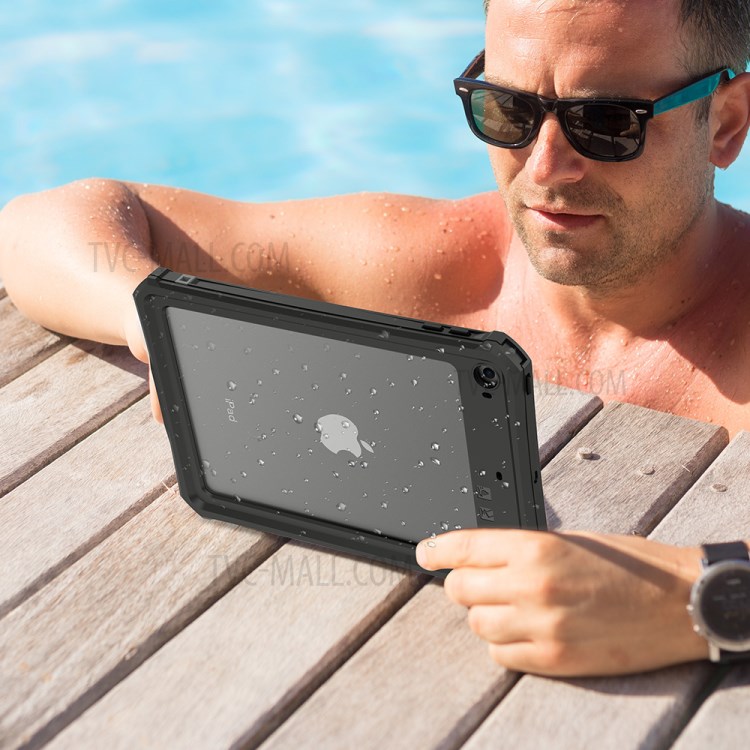 Waterproof Drop-proof Dust-proof Kickstand Tablet Cover with Pencil Holder for iPad mini (2019) 7.9 inch/4/3/2/1-12