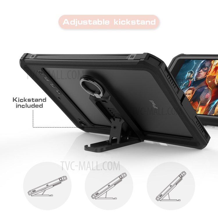 Waterproof Drop-proof Dust-proof Kickstand Tablet Cover with Pencil Holder for iPad mini (2019) 7.9 inch/4/3/2/1-2
