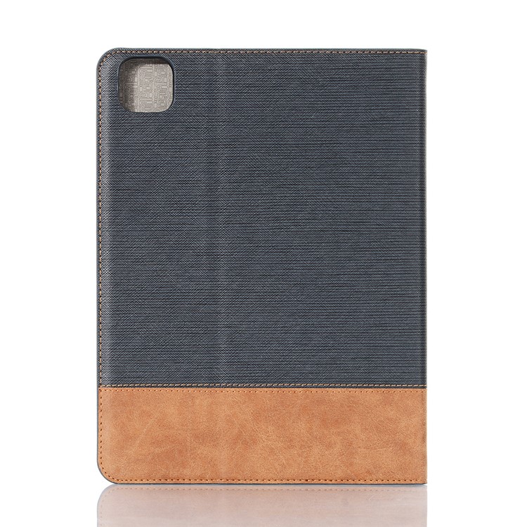 Cross Texture Splicing Leather Wallet Smart Cover for iPad Pro 12.9-inch (2020)/(2018) - Black-2
