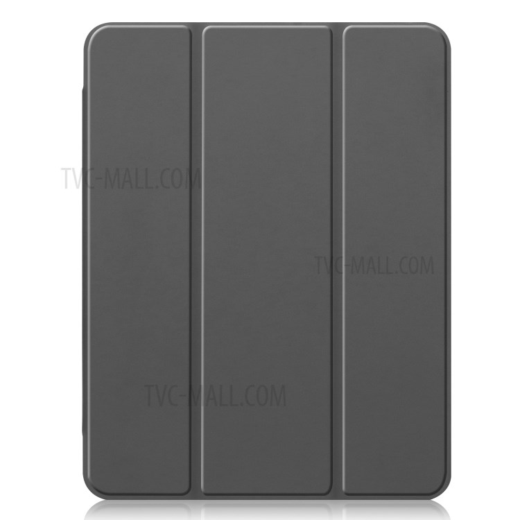 Tri-fold Stand Auto Wake/Sleep Leather Case with Pen Slot for iPad Pro 12.9-inch (2020)/(2018) - Grey-9