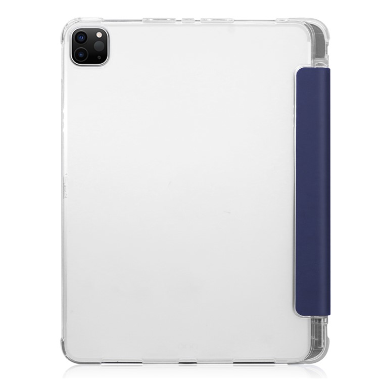 Tri-fold Stand Auto Wake/Sleep Leather Case with Pen Slot for iPad Pro 12.9-inch (2020)/(2018) - Dark Blue-8