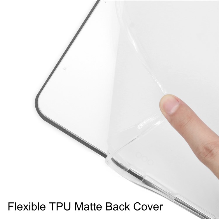 Tri-fold Stand Auto Wake/Sleep Leather Case with Pen Slot for iPad Pro 12.9-inch (2020)/(2018) - Black-10
