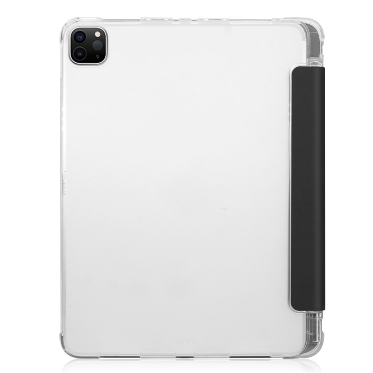 Tri-fold Stand Auto Wake/Sleep Leather Case with Pen Slot for iPad Pro 12.9-inch (2020)/(2018) - Black-8