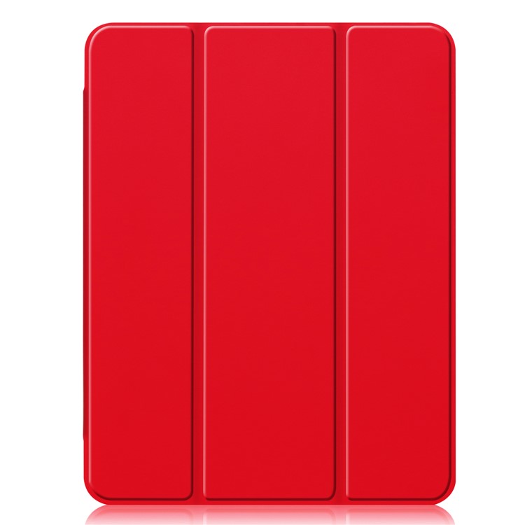 Tri-fold Stand Auto Wake/Sleep Leather Cover with Pen Slot for iPad Pro 11-inch (2020)/(2018) - Red-9