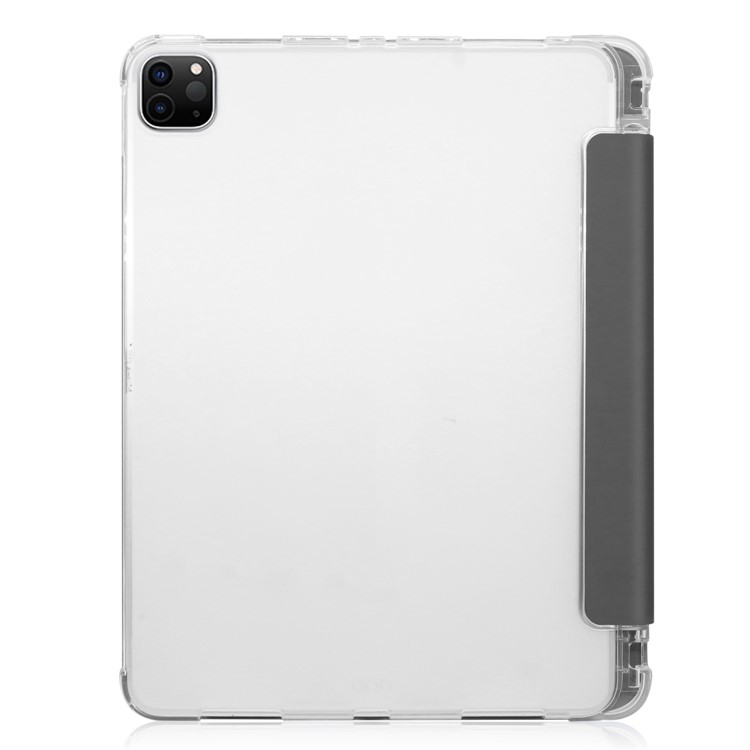 Tri-fold Stand Auto Wake/Sleep Leather Cover with Pen Slot for iPad Pro 11-inch (2020)/(2018) - Grey-8