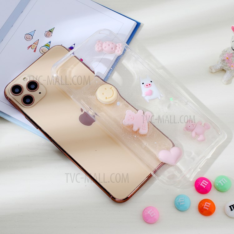 Clear 3D Decor Soft TPU Phone Case for Apple iPhone 11 Pro 5.8 inch - Style H-5