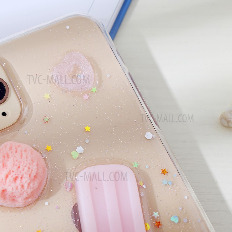 Clear 3D Decor Soft TPU Phone Case for Apple iPhone 11 Pro 5.8 inch - Style J-3