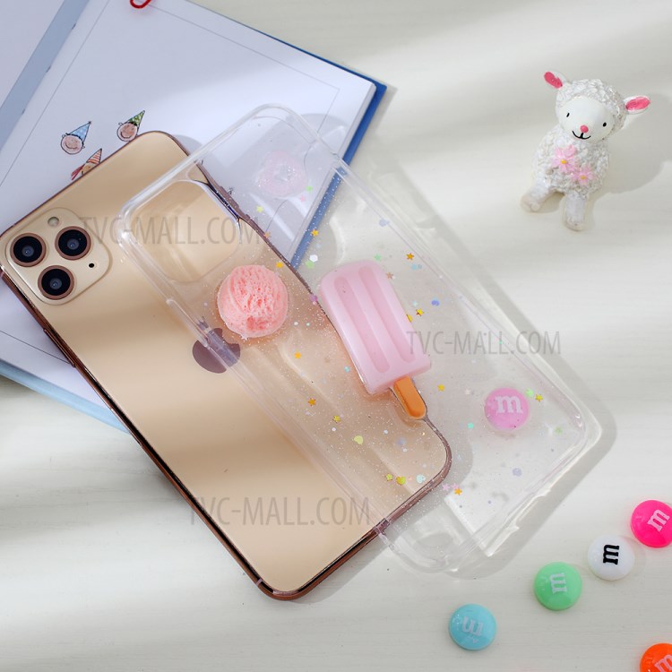 Clear 3D Decor Soft TPU Phone Case for Apple iPhone 11 Pro 5.8 inch - Style J-5