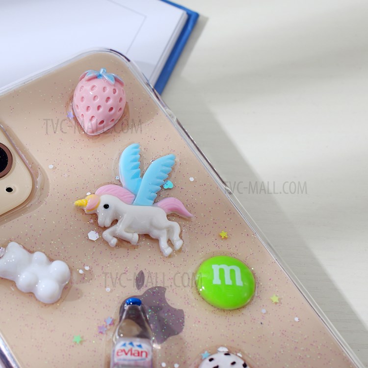 Clear 3D Decor Soft TPU Phone Case for Apple iPhone 11 Pro 5.8 inch - Style N-3