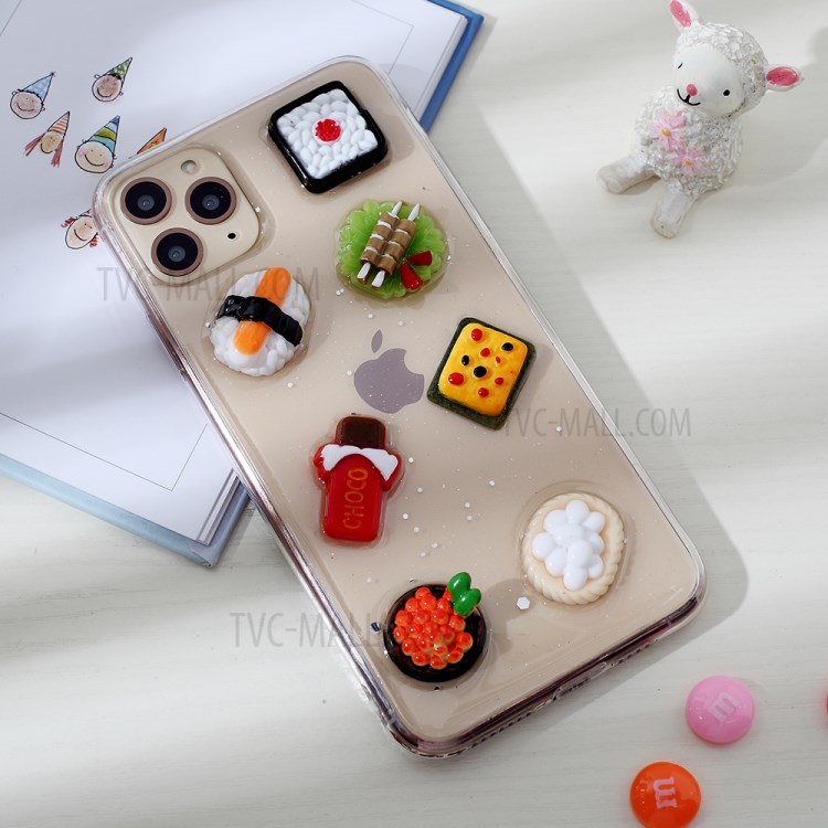 Clear 3D Decor Soft TPU Phone Case Cover for Apple iPhone 11 Pro Max 6.5 inch - Style A-2
