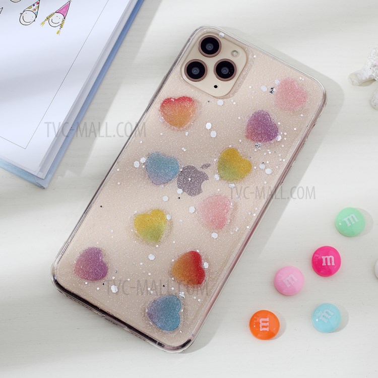 Clear 3D Decor Soft TPU Phone Case Cover for Apple iPhone 11 Pro Max 6.5 inch - Style B-1