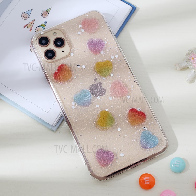 Clear 3D Decor Soft TPU Phone Case Cover for Apple iPhone 11 Pro Max 6.5 inch - Style B-2