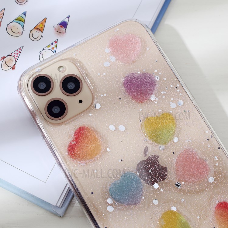 Clear 3D Decor Soft TPU Phone Case Cover for Apple iPhone 11 Pro Max 6.5 inch - Style B-3