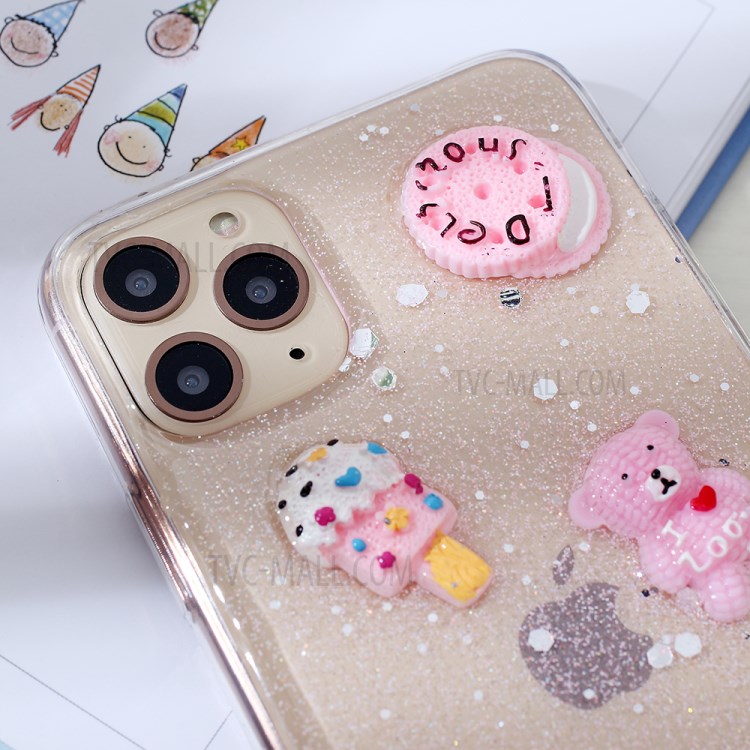 Clear 3D Decor Soft TPU Phone Case Cover for Apple iPhone 11 Pro Max 6.5 inch - Style C-3