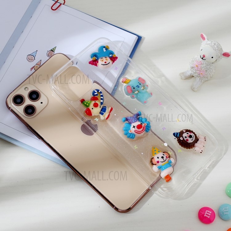 Clear 3D Decor Soft TPU Phone Case Cover for Apple iPhone 11 Pro Max 6.5 inch - Style E-5